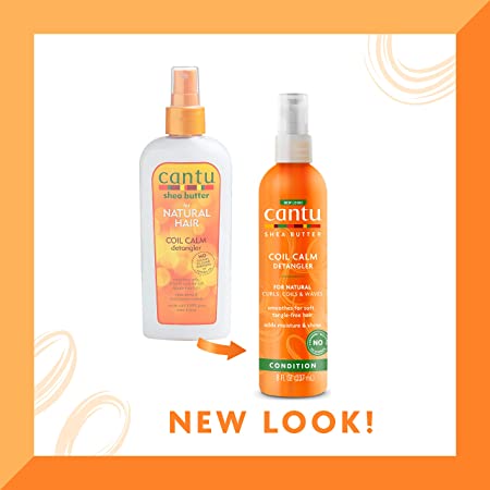 Cantu Shea Butter for Natural Hair Coil Calm Detangler, 8 fl.oz / 237ml PACKAGING MAY VARY