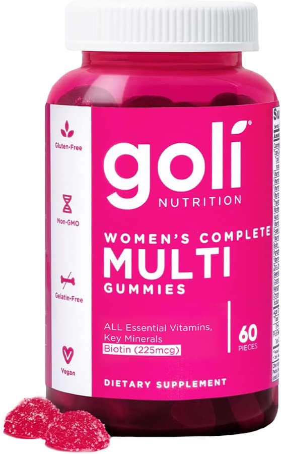 Goli Nutrition Women's Complete Multi Gummies Biotin 225mcg Dietary Supplement 60 Count