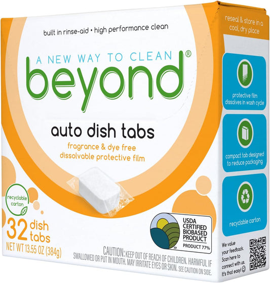Auto Dishwasher Tablet Fragrance & Dye Free, 32 Tablets, 384 g / 13.55 oz