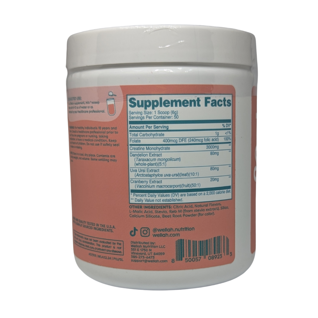 Wellah Pump-it-Up Strawberry Lemonade Flavored Creatine Dietary Supplement, 275 g / 9.8 oz