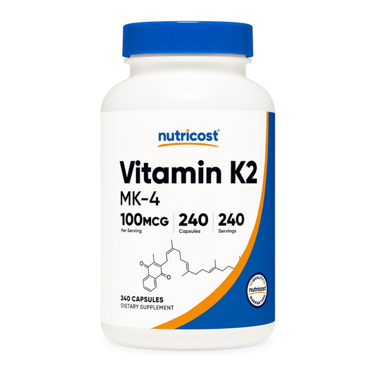 Nutricost Vitamin K2 MK-4 100mcg Supplement 240 Capsules