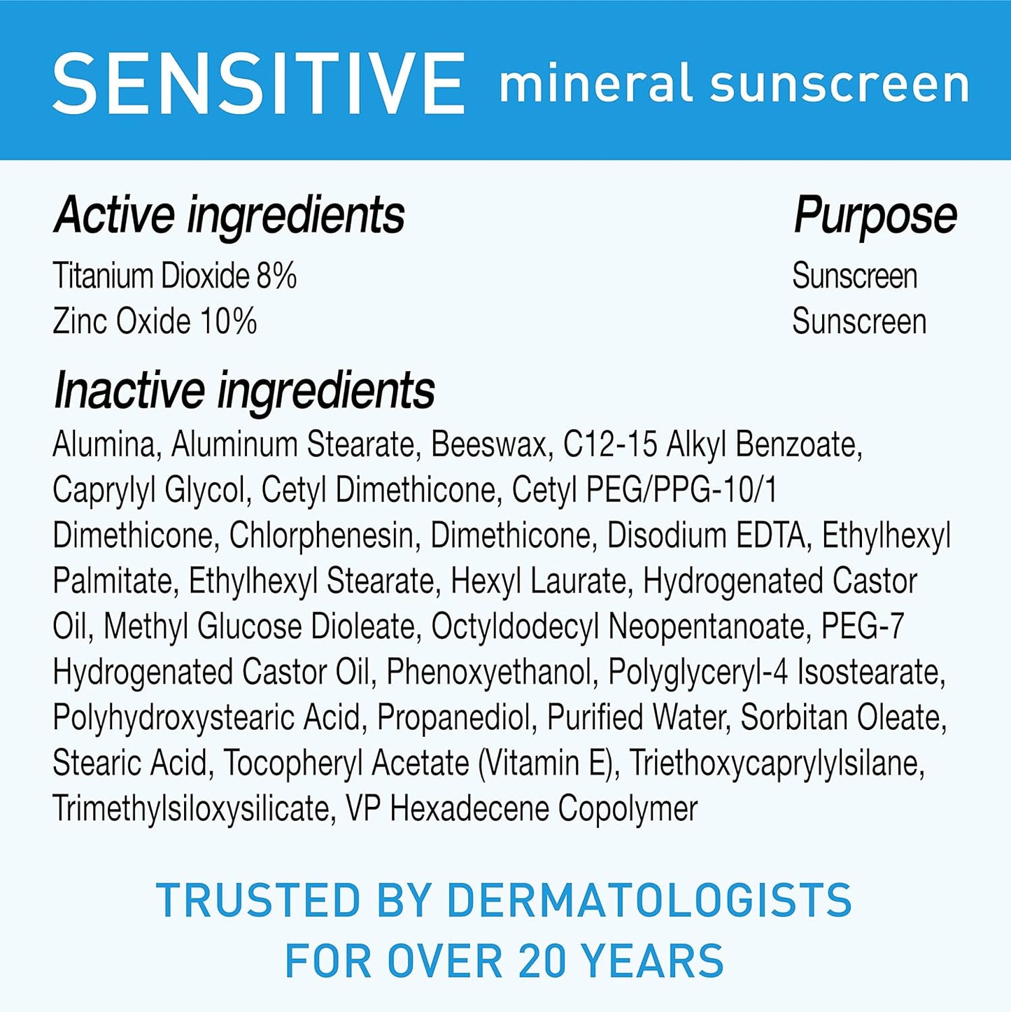 Blue Lizard Australian Sunscreen  UVA / AVB Protection SPF 50+ Sensitive Mineral Sunscreen 148ml