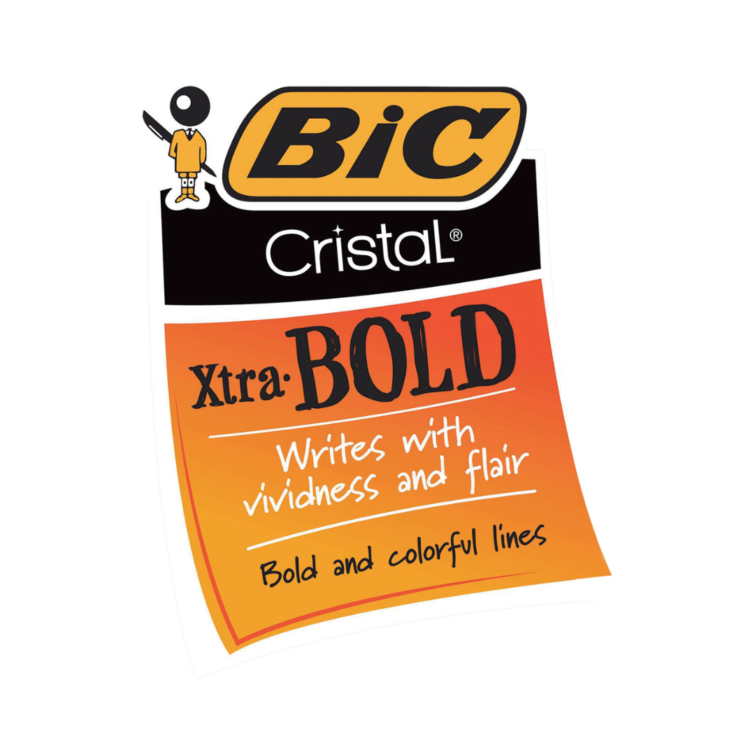 BIC Cristal Xtra Bold Black Ball Pen 1.6mm, 1 Count