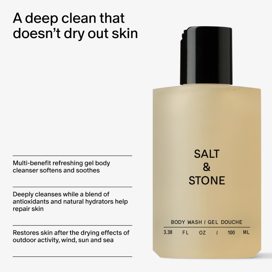 Salt & Stone Mini Body Wash, 3.38 oz / 100 ml