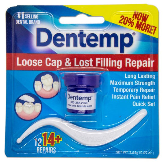 Dentemp Maximum Strength Loose Cap & Lost Filling Repair Kit, 14+ Repairs