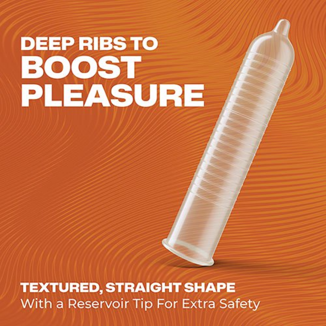 Trojan Ultra Ribbed Lubricated Condom, 1 Piece