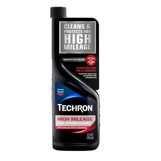 Chevron Techron High Mileage Fuel System Cleaner, 355 ml / 12 fl oz