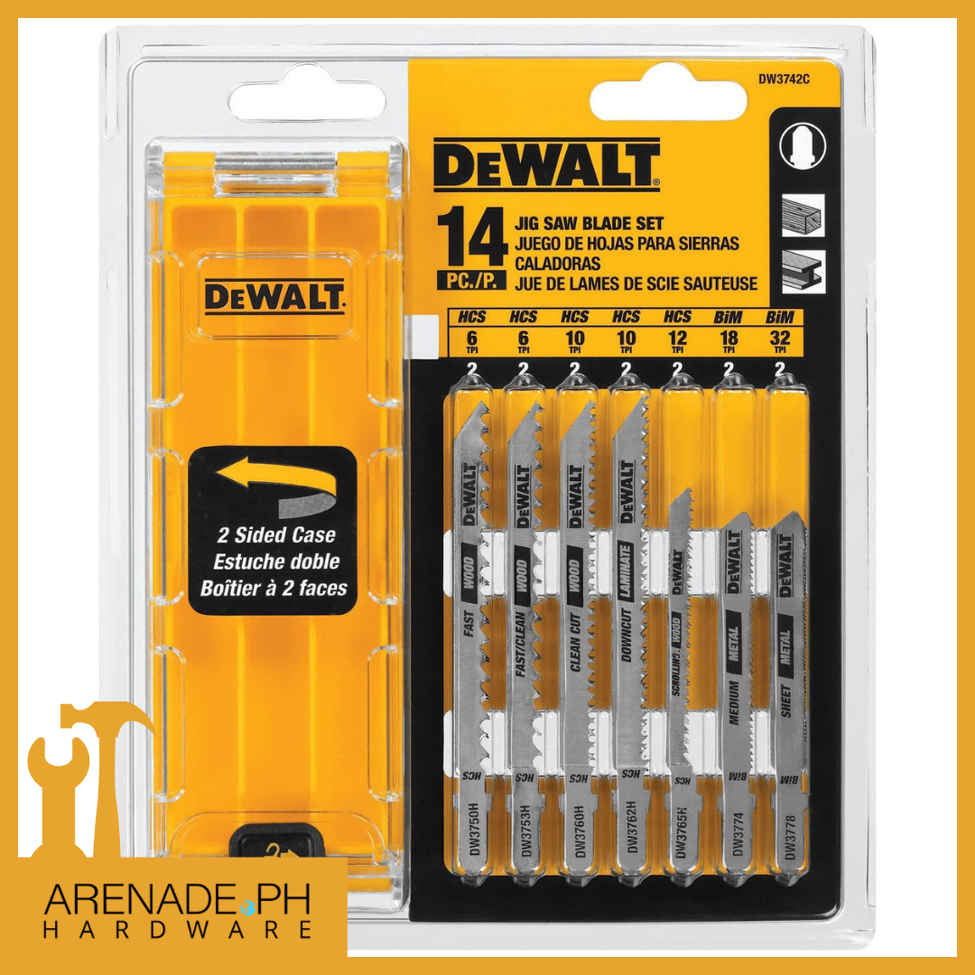 DEWALT Jigsaw Blades Set with Case, T-Shank, 14-Piece (DW3742C)