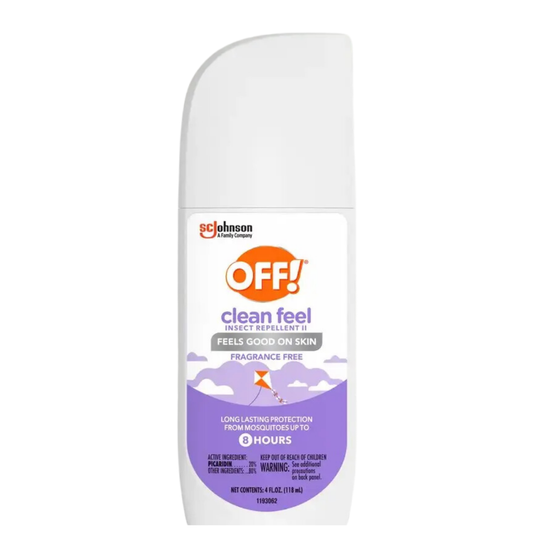 Off Clean Feel Insect Repellent II 8 Hrs Lasting Protection, 4fl oz / 118mL