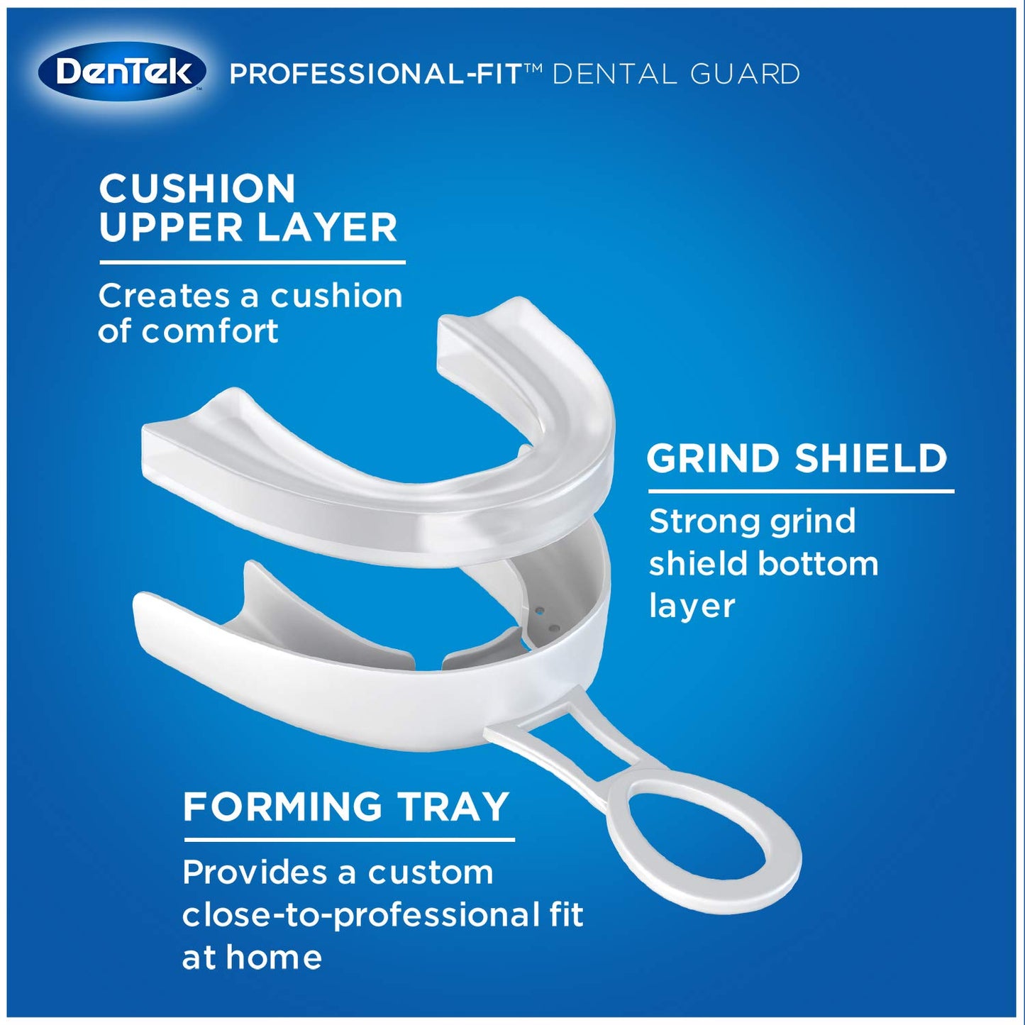 DenTek Professional-Fit Maximum Protection Superior Comfort Dental Guard For Teeth Grinding, 1 Count