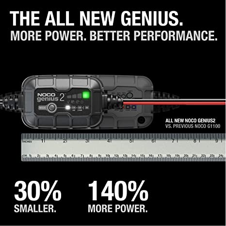 Genius 2 2-A m p Fully-Automatic 6V & 12V Battery Smart Charger & Battery Maintainer