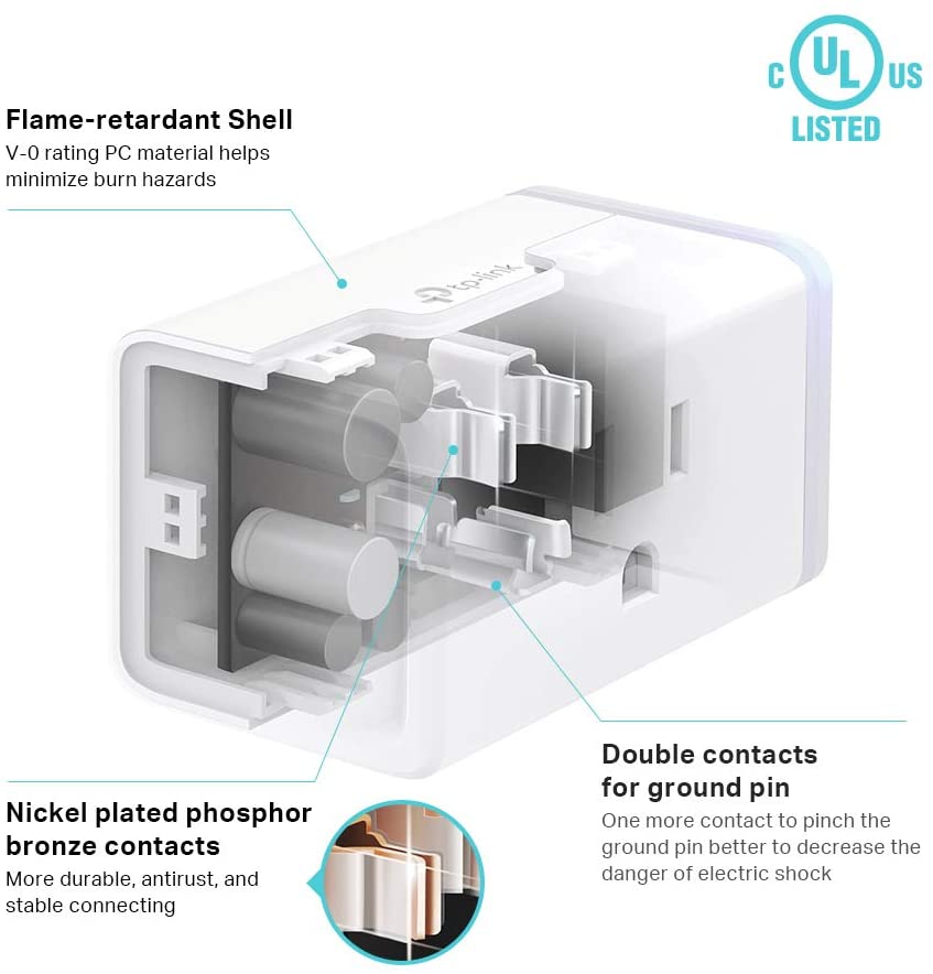Kasa Smart Wi-Fi Plug Mini, Compatible with Alexa & Google Home – 2 Plug (HS103P2) 120 V