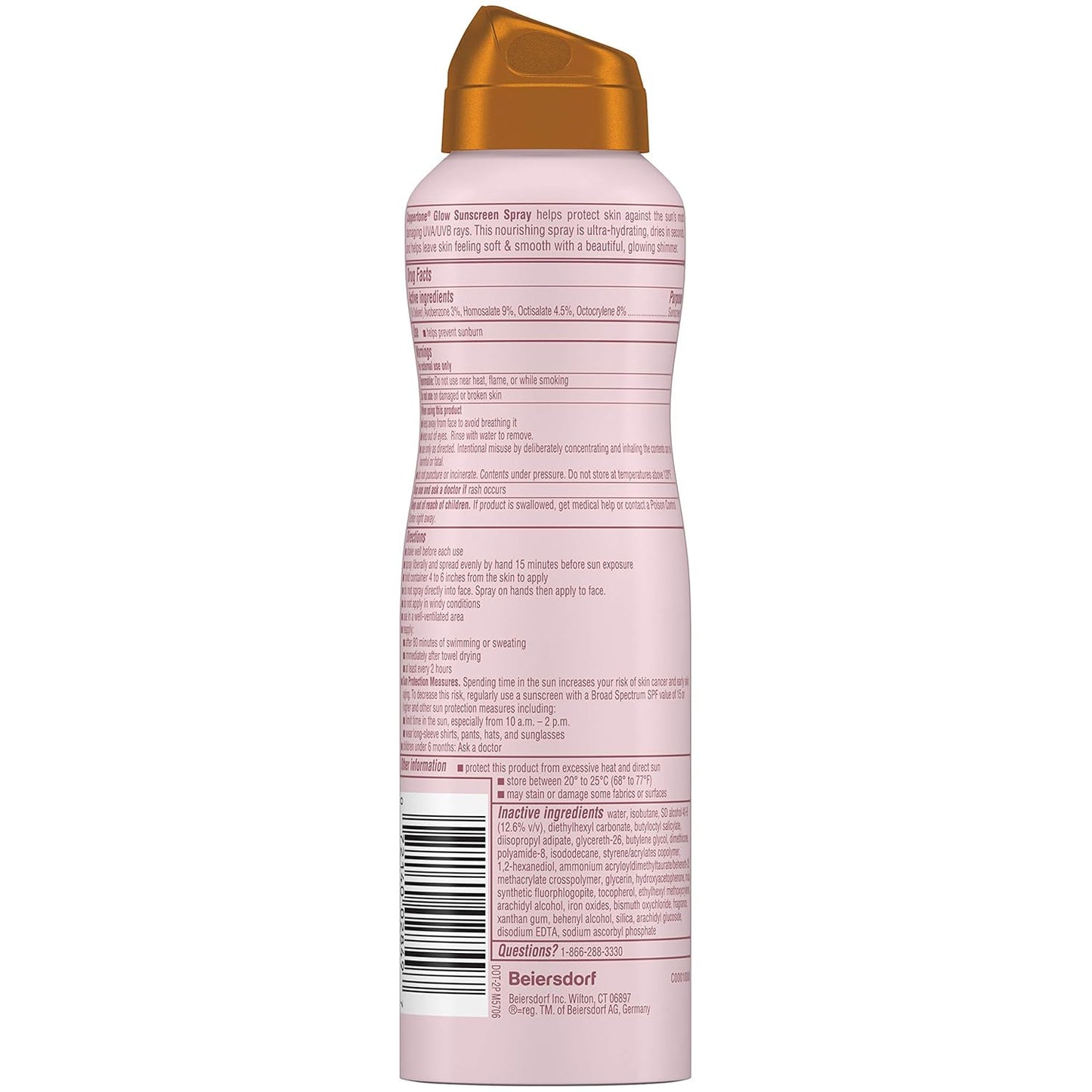 Coppertone Glow With Shimmer Sunscreen Spray Broad Spectrum SPF 30, 142 g /  5 oz