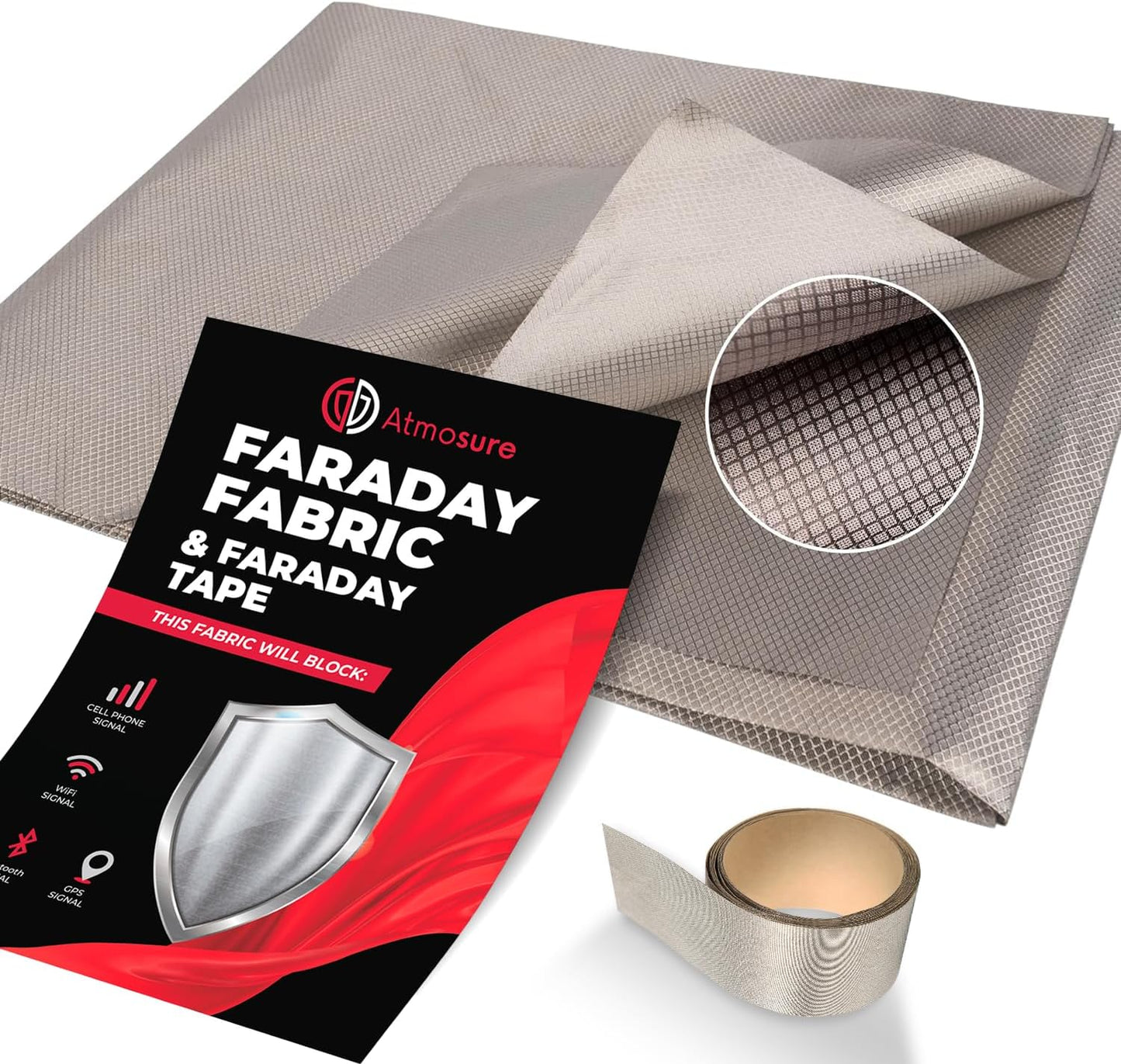Atmosure Faraday Fabric 5G & EMP Shield for Home (44 Inch x 36 Inch)