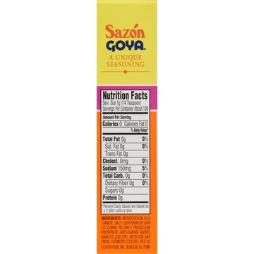 Sazon Goya Seasoning with Azafran, 20 Packets (3.52 oz. / 100 g each)