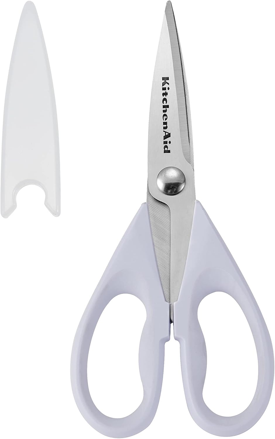 KitchenAid All Purpose Kitchen Shears Durable Stainless Steel Scissors Lavendar Cream Color, ( 8.72 Inches )