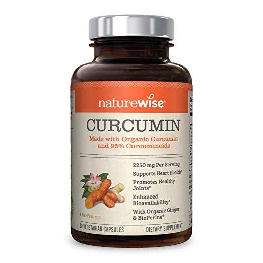 NatureWise Curcumin Turmeric | 2250 mg Per Day - 90 Vegetarian Capsules