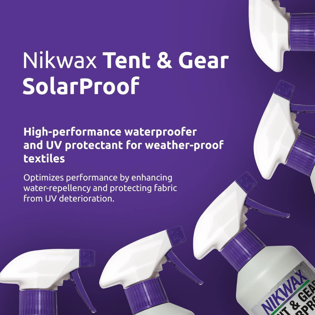 Nikwax Tent & Gear SolarProof Spray-On Waterproofer & UV Blocker, 17 oz / 500 ml