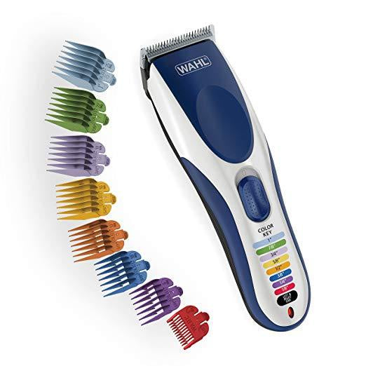 Wahl Color Pro Cordless Rechargeable Hair Clipper & Trimmer Easy Color - Coded Guide Combs 09649P