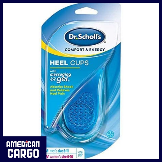 Dr. Scholl's Massaging Gel Heel Cups Absorb Shock All Day & Relieve Heel Pain One Pair