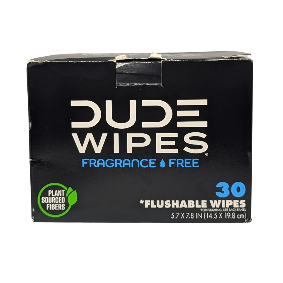 DUDE Flushable Wipes Fragrance Free, ( 30 Wipes )