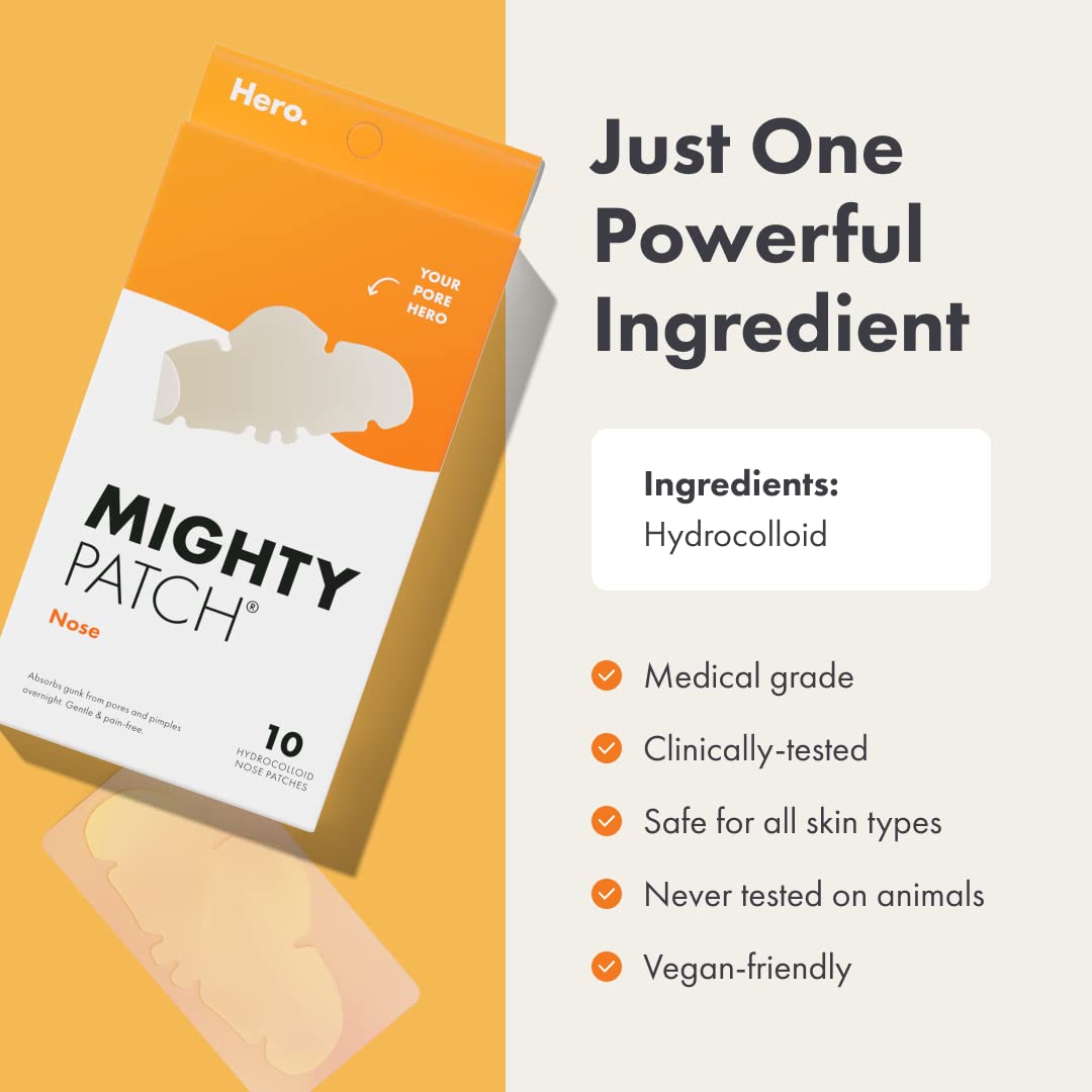 Mighty Patch Nose - 10 Hydrocolloid Nose Patches