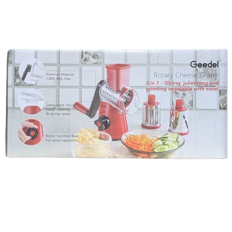 Geedel 3 in 1 Rotary Cheese Grater, 1 Count