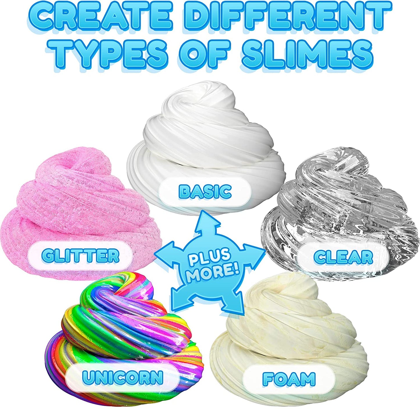 Laevo Unicorn Slime Kit for Girls, 57 Pieces (CLAY NOT INCLUDED)
