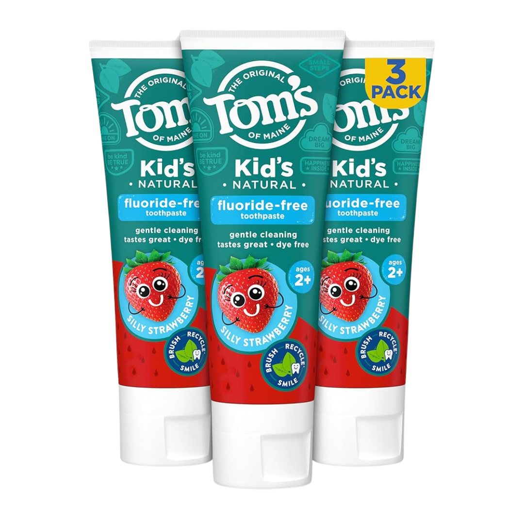 Tom's of Maine Anticavity Fluoride Free Children's Toothpaste Silly Strawberry 5.1 oz / 144g