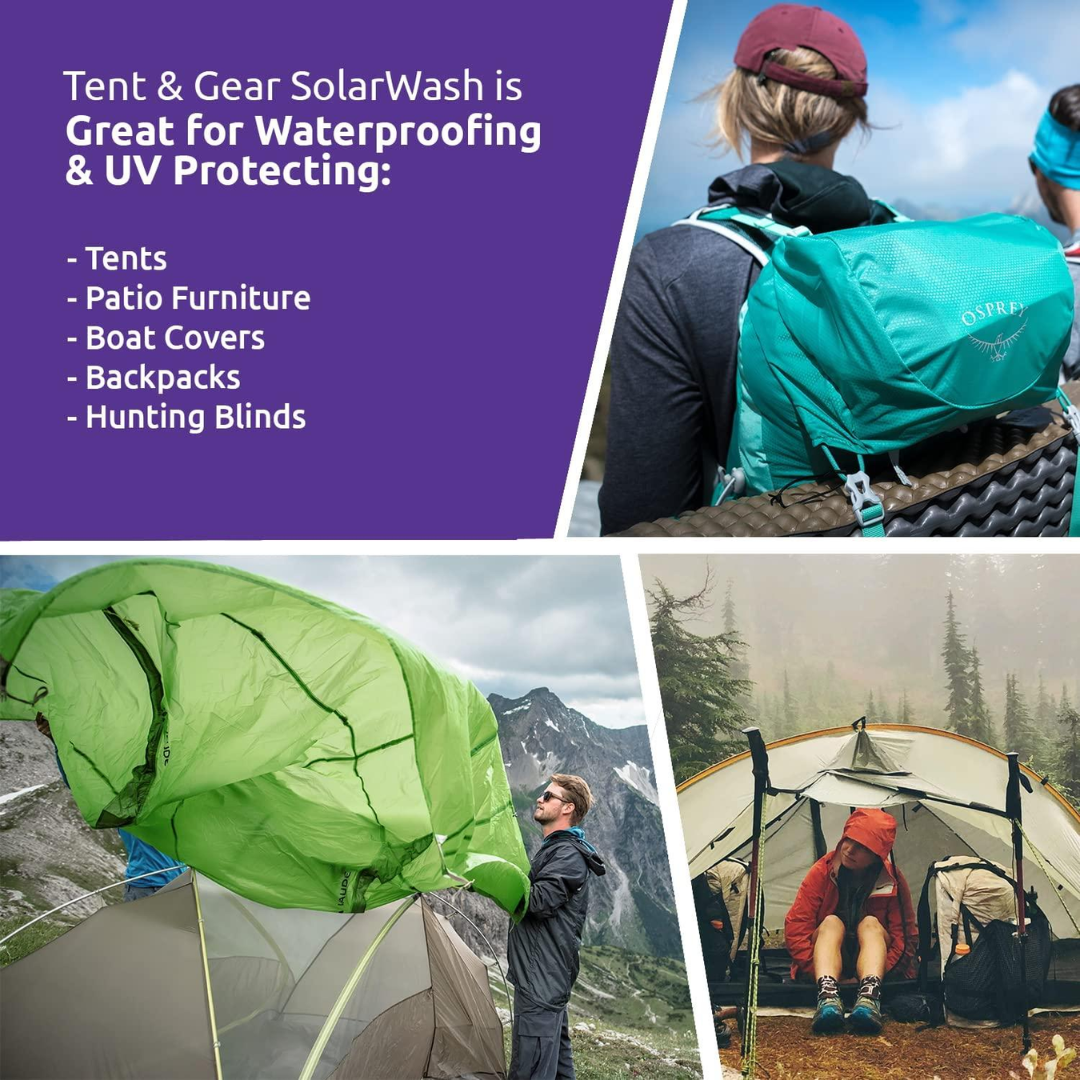 Nikwax Tent & Gear SolarProof Spray-On Waterproofer & UV Blocker, 17 oz / 500 ml