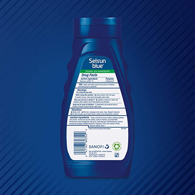 Maximum Strength Selsun Blue Anti Dandruff Shampoo 1% Selenium Sulfide Moisturizing 11 Fl Oz (325ml)