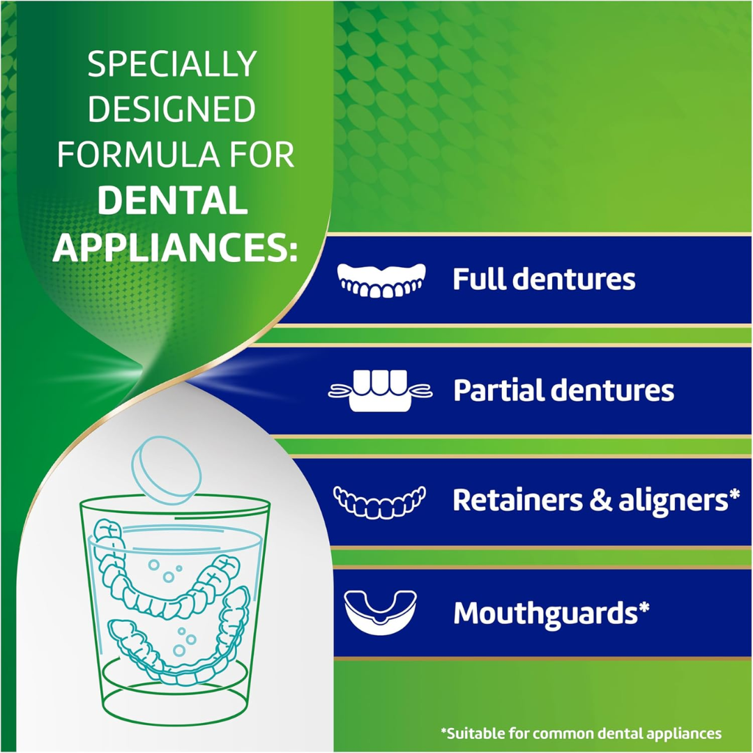 Polident Antibacterial Dental Appliance Cleanser Rapid Clean, 6 Tablets