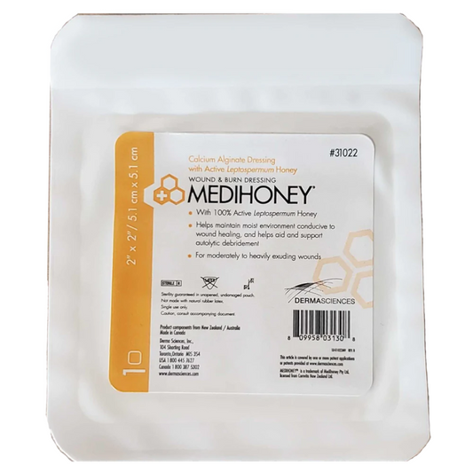 Medihoney With Calcium Alginate and Active Leptospermum Honey 2"x2" Dressing, 1 Piece