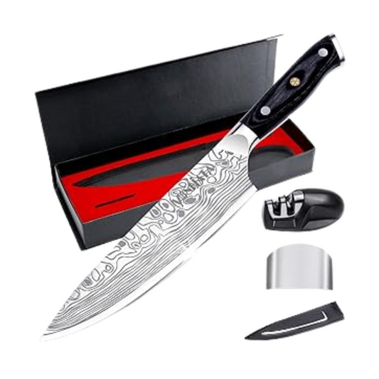 MOSFiATA Super Sharp Professional Chef's Knife High Carbon Stainless Steel with Micarta Handle 8 Inch (EN1.4116)