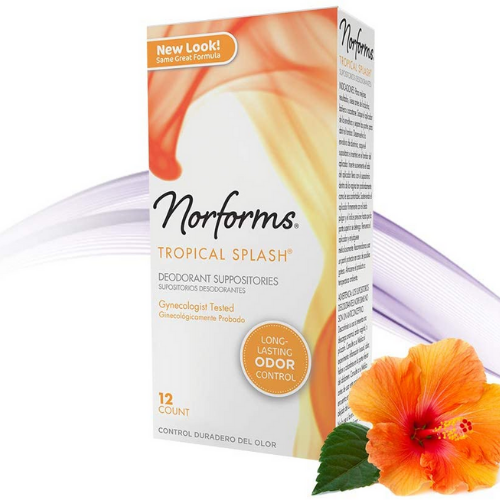 Norforms Tropical Splash Deodorant Suppositories, 12 Count
