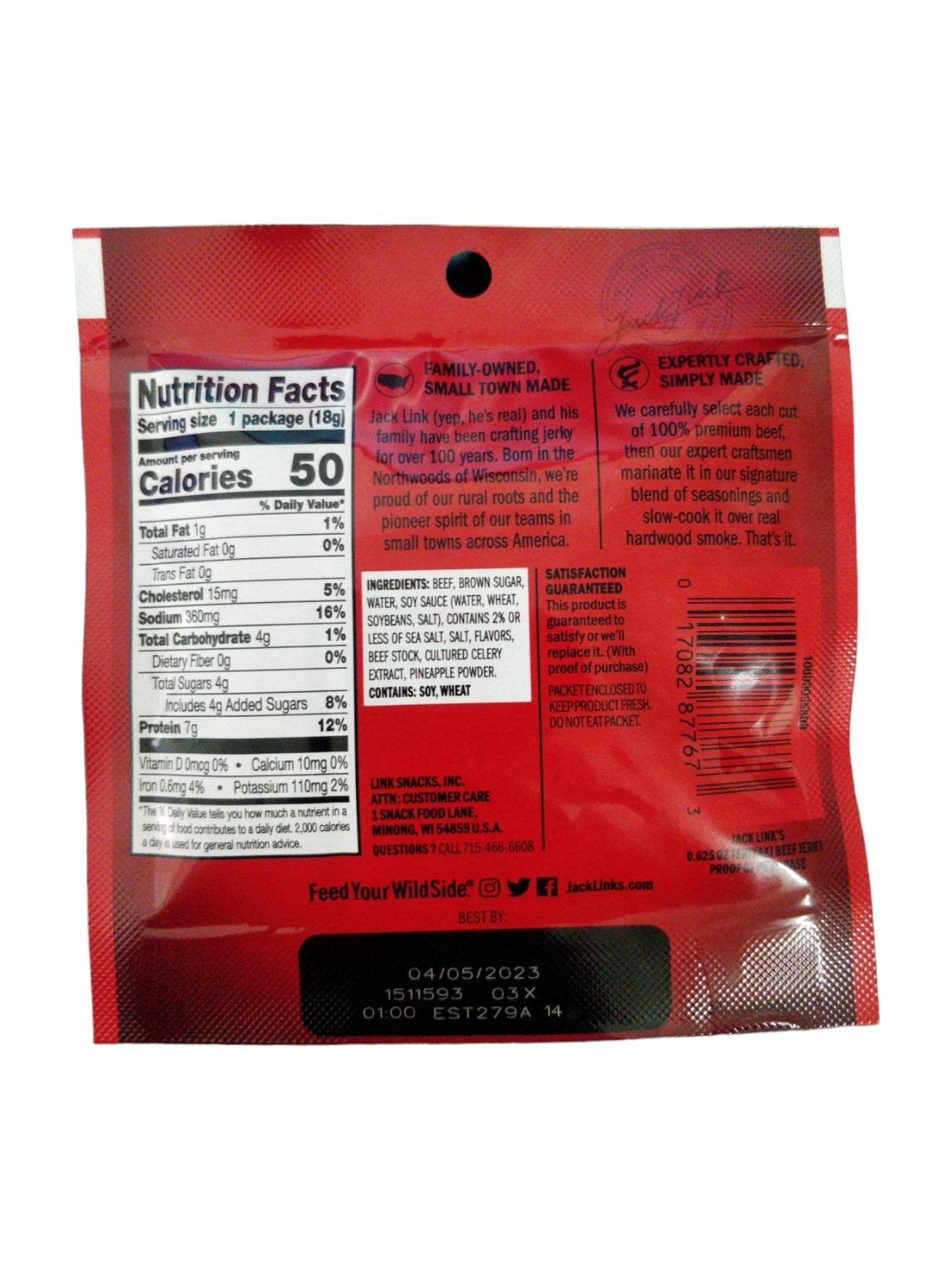 Jack Links Snack Packs Teriyaki, 0.62 oz