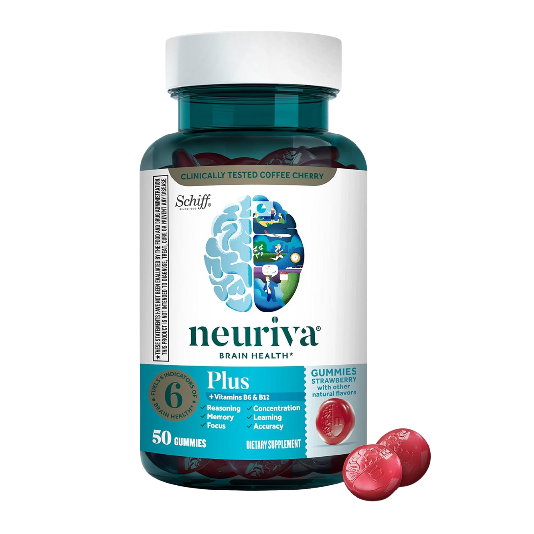 Neuriva Brain Health Plus Gummies Strawberries Supplement 50 Gummies