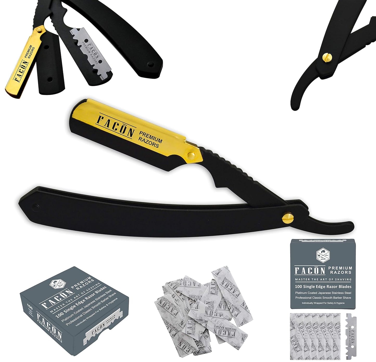 Facon Premium Razors 100 Single Edge Blades