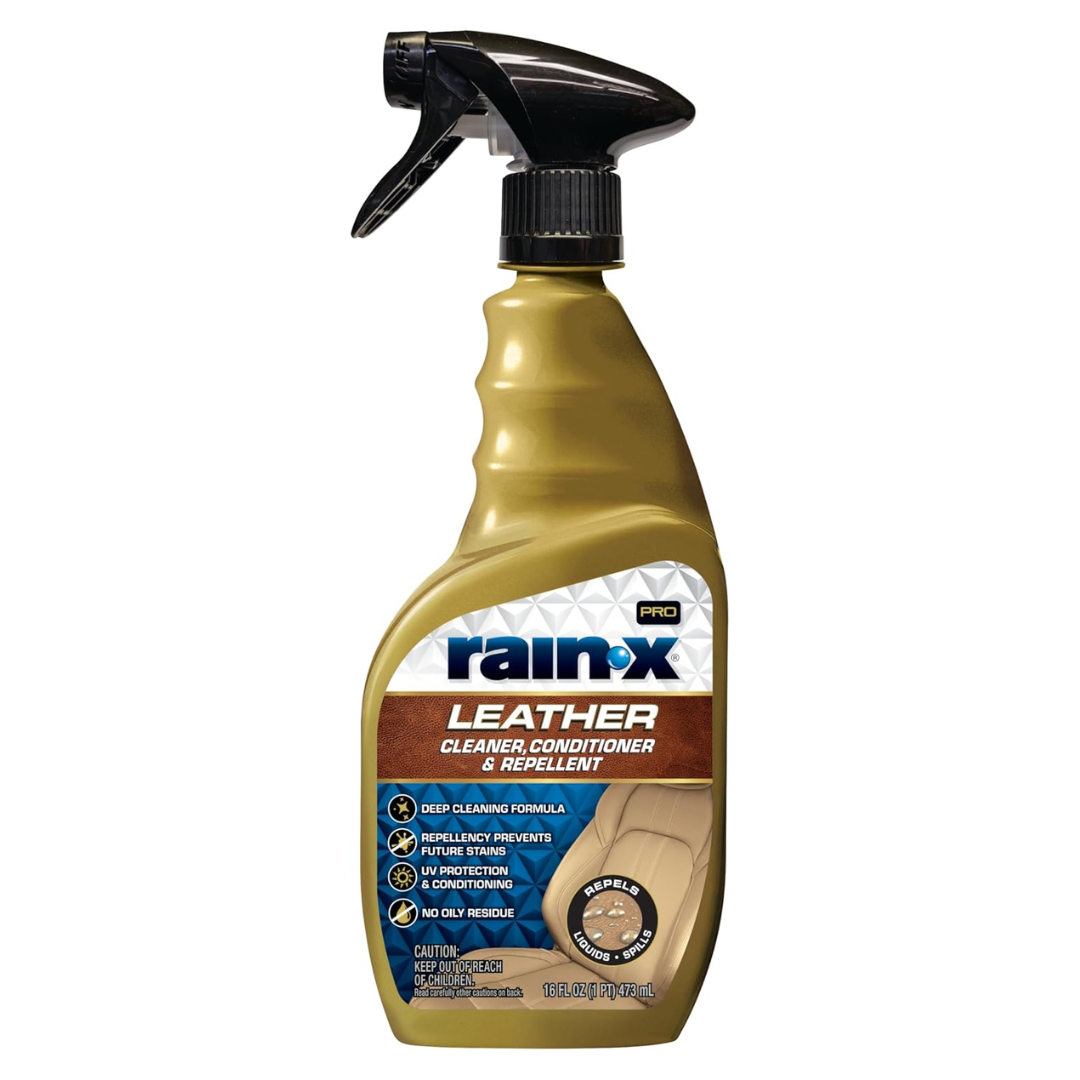 Rain-X Pro Leather Cleaner, Conditioner & Repellent Spray for Car, 16 oz / 473 ml