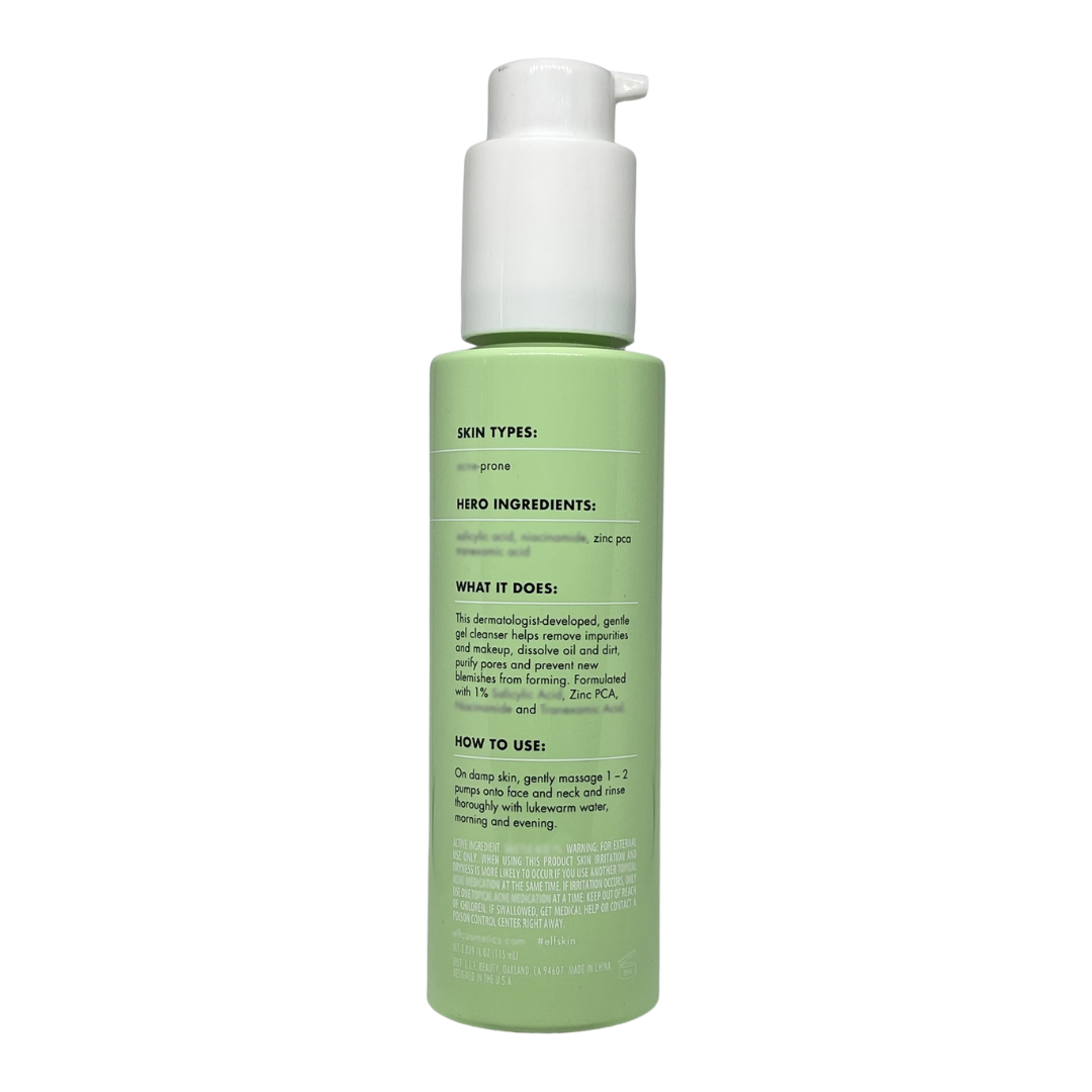 E.L.F Skin Blemish Breakthrough Clarifying Cleanser, 3.889 oz / 115 ml