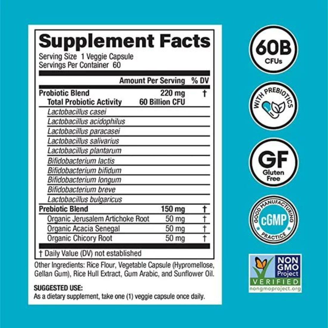 Physician's Choice 60 Billion Probiotic Doctor Approved Formula 60 Delayed - Release Veggie Capsules