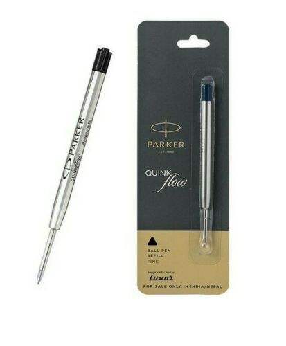 Parker QuinkFlow Ballpen Ink Refill Fine Point, Black (6 Refills)