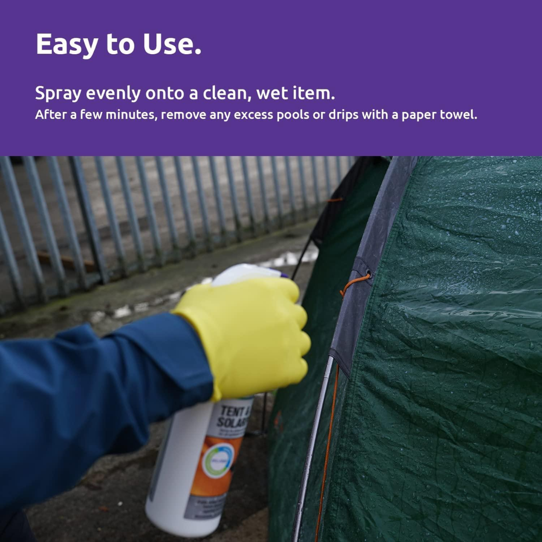 Nikwax Tent & Gear SolarProof Spray-On Waterproofer & UV Blocker, 17 oz / 500 ml