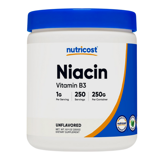 Nutricost Niacin Vitamin B3 Unflavored Supplement 8.9 oz / 250g