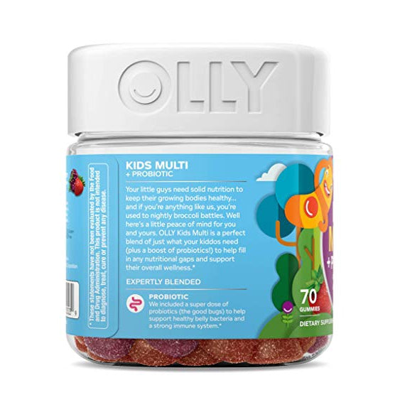 OLLY Kids Multi + Probiotic Gummy Multivitamin, 35 Day Supply (70 Gummies)