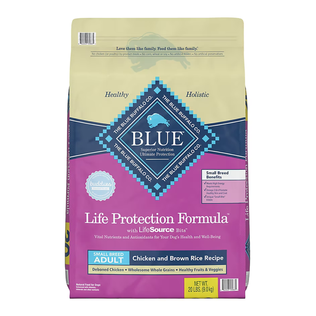 Trial Size The Blue Buffalo Life Protection Formula Small Breed Dog Chicken & Brown Rice Recipe -1 LB