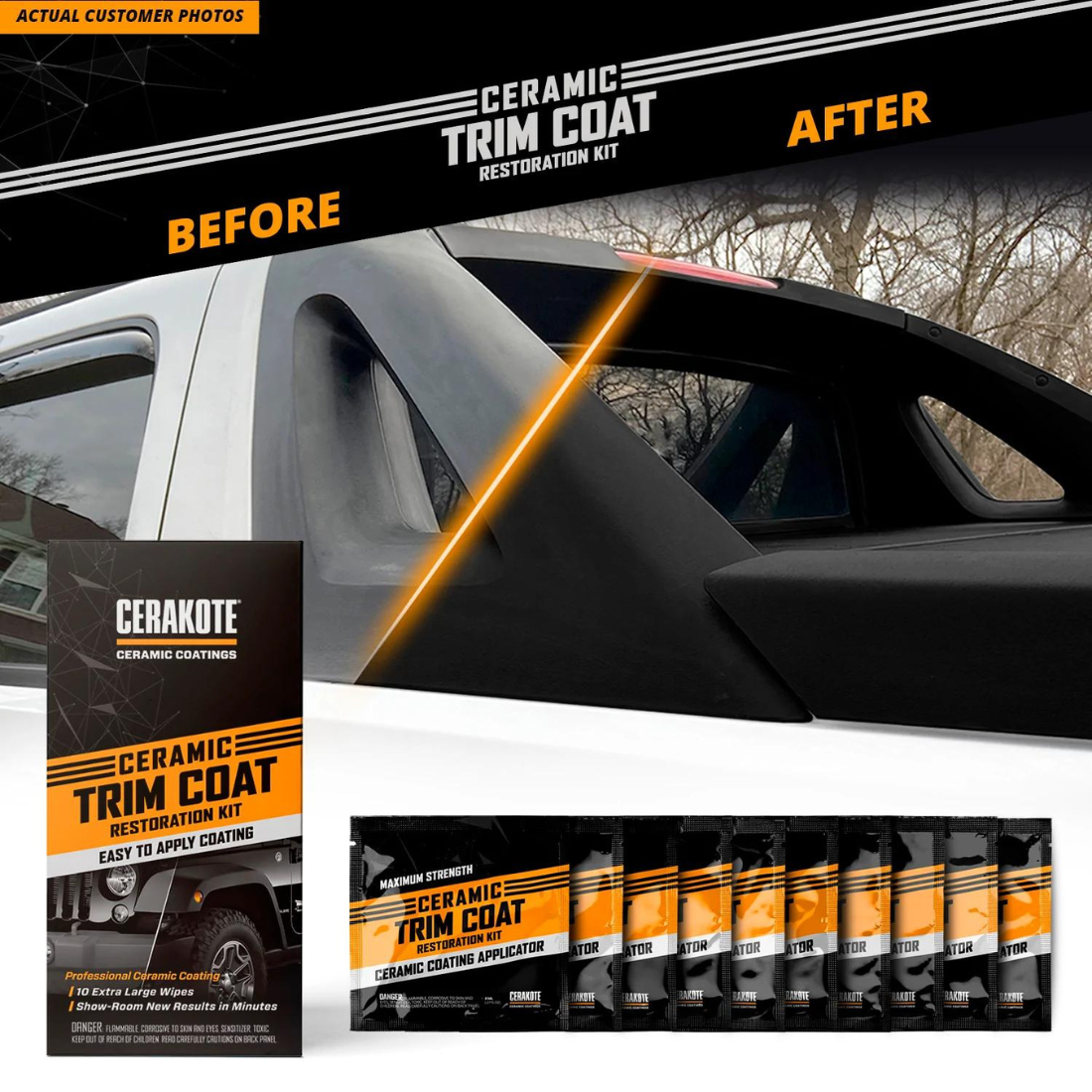 CERAKOTE Ceramic Trim Coat Easy to Apply Ceramic Coating, 1 Vehicle Kit