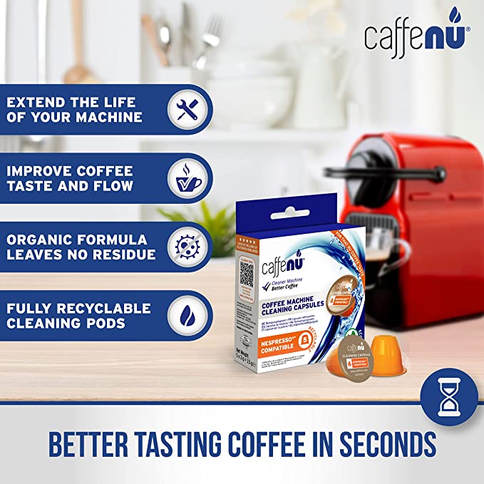 Caffenu 5-Pack Nespresso Cleaning Capsules, Cleaning Pods with Nespresso Originaline Machines