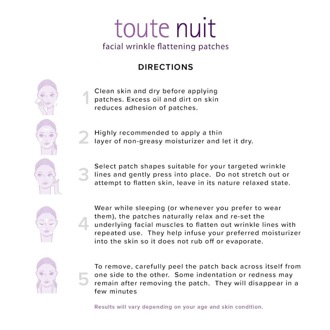 Toute Nuit Facial Wrinkle Flattening Patches Triangle 45pcs.