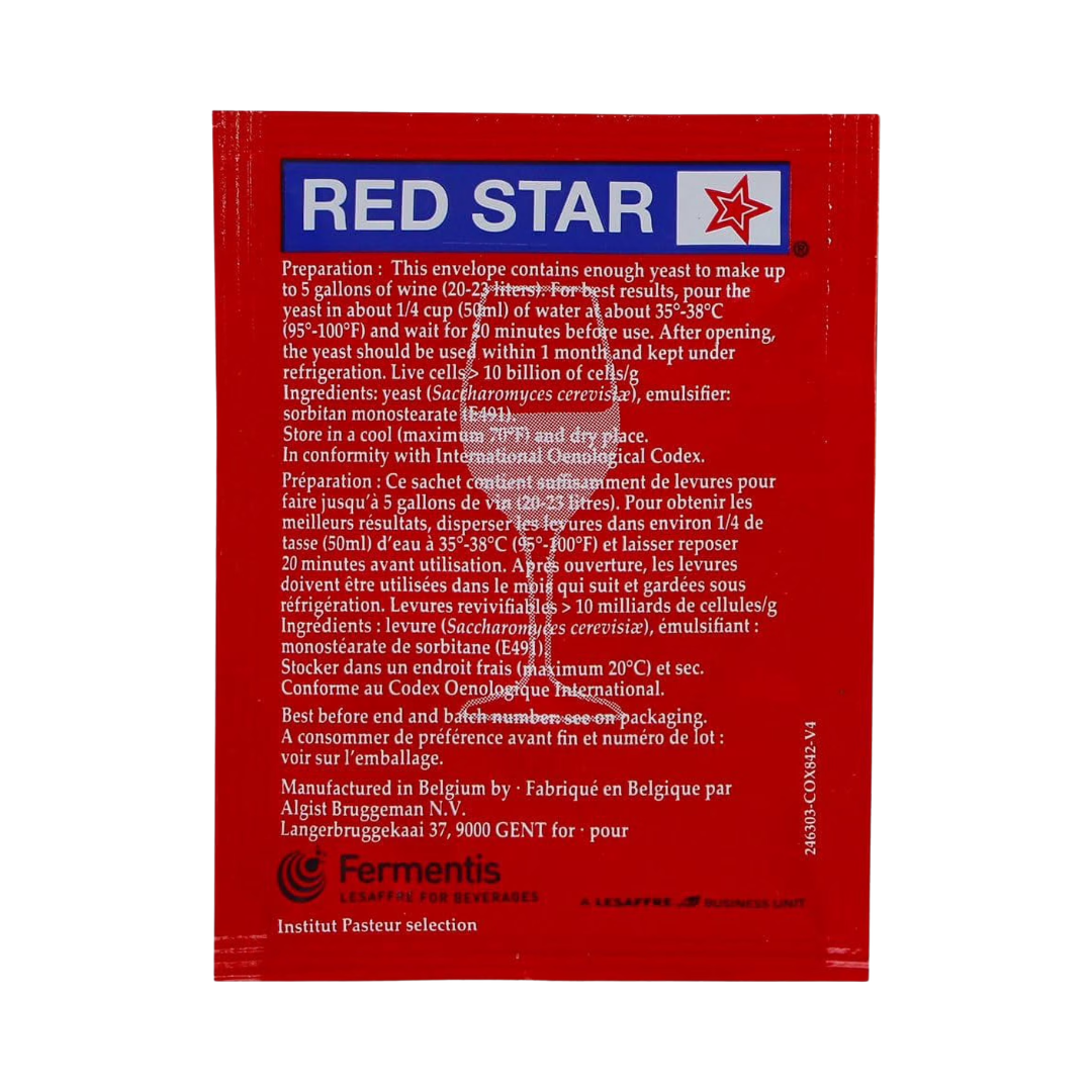 EXPIRY 06/2026 Red Star Premier Rouge Active Dry Yeast, 0.176 oz / 5 g